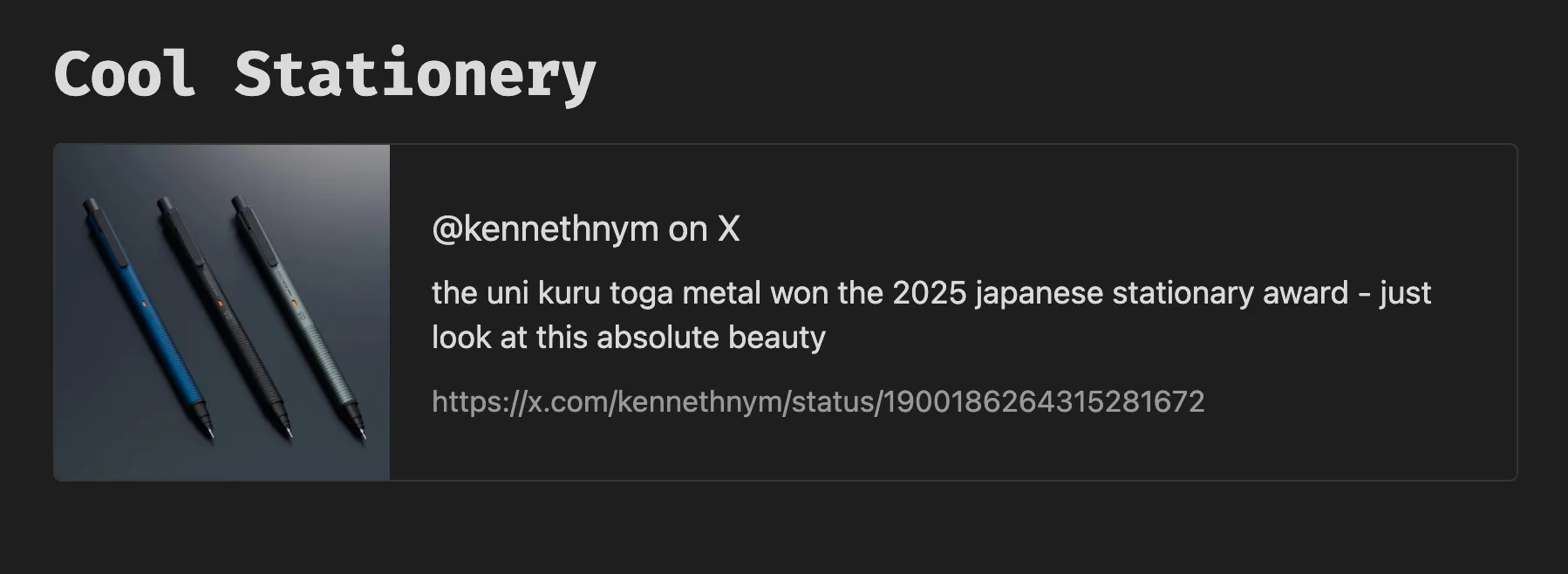 Link Embed plugin example